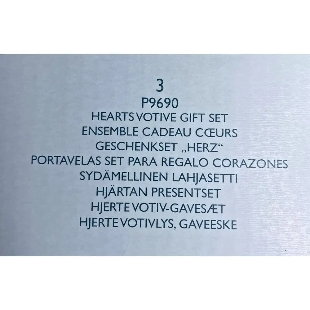 PartyLite Hearts‎ Votive Gift Set Retired New In Box P25D/P9690